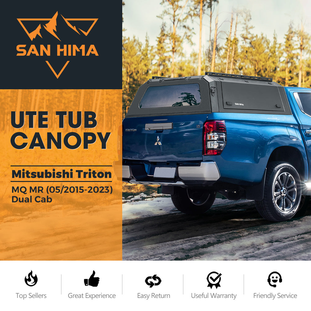 San Hima UTE Tub Canopy For Mitsubishi Triton MQ MR 05/2015-2023 Dual Cab - Sunyee