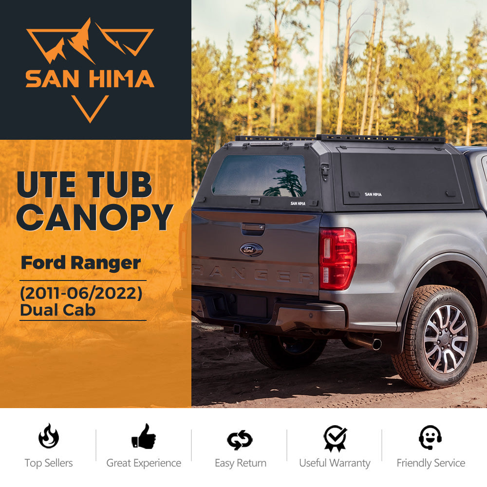 San Hima UTE Tub Canopy For Ford Ranger PX/PX2/PX3 2011-06/2022 Dual Cab