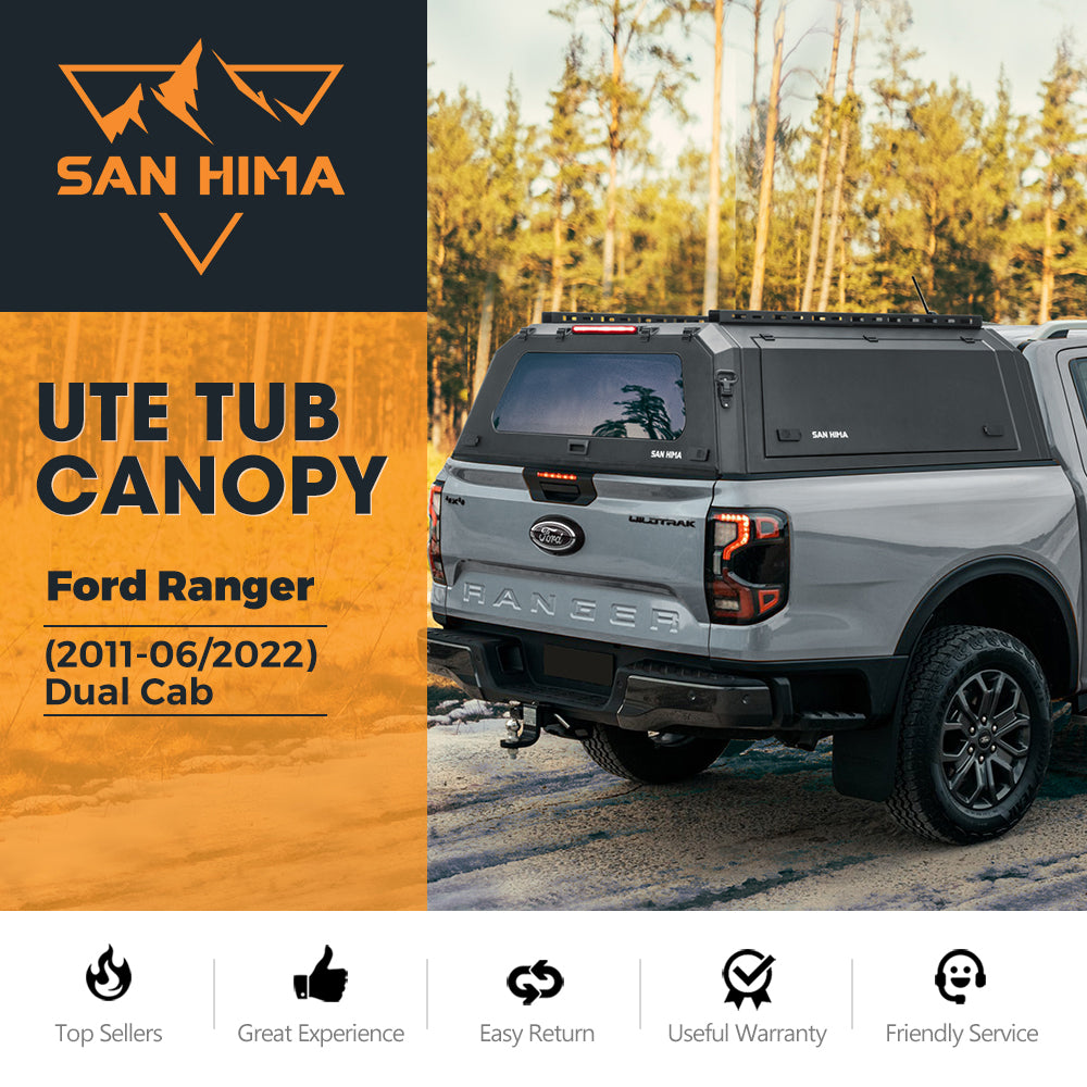 San Hima UTE Tub Canopy For Ford Ranger PX/PX2/PX3 2011-06/2022 Dual Cab - Sunyee