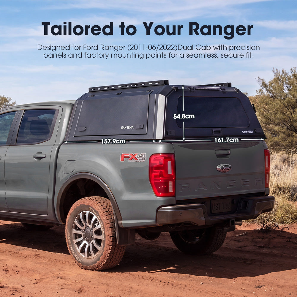 San Hima UTE Tub Canopy For Ford Ranger PX/PX2/PX3 2011-06/2022 Dual Cab