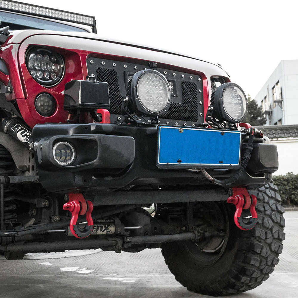 4.75T Bow Shackle WLL 4.75Ton Rated 20mm 4WD Recovery Tow Car Trailer 2PCS - Sunyee