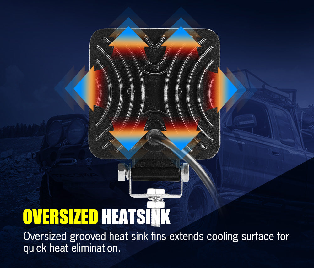 Lightfox 4inch Led Work Light 1LUX @128M IP68 6501 - 7000 lm - Sunyee