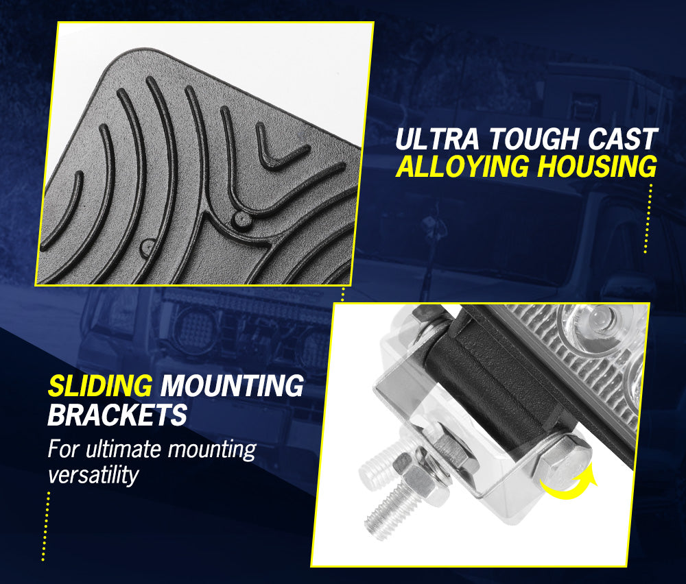 Lightfox 4inch Led Work Light 1 LUX @ 128M IP68 6501 - 7000 lm - Sunyee