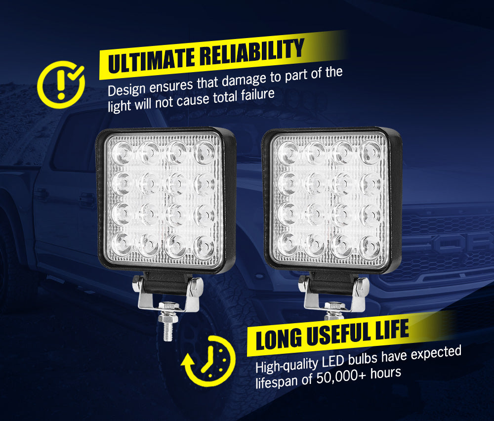 Lightfox 4inch Led Work Light 1LUX @128M IP68 6501 - 7000 lm - Sunyee