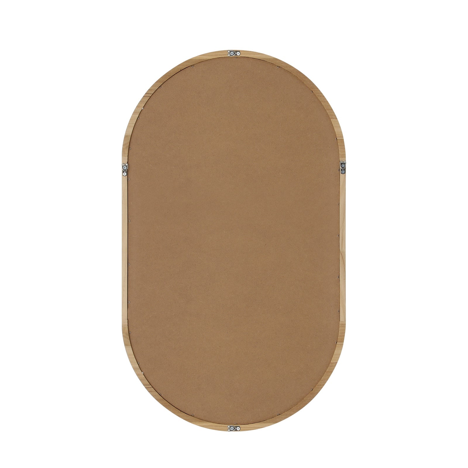 Oikiture Wooden Wall Mirrors Oval Makeup Mirror Home Decor 84x50cm - Sunyee