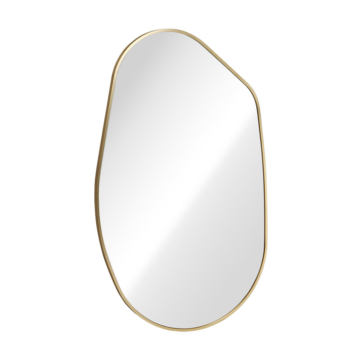 Oikiture Irregular Wall Mirror Hanging Mirror Aluminium Frame Entryway Gold