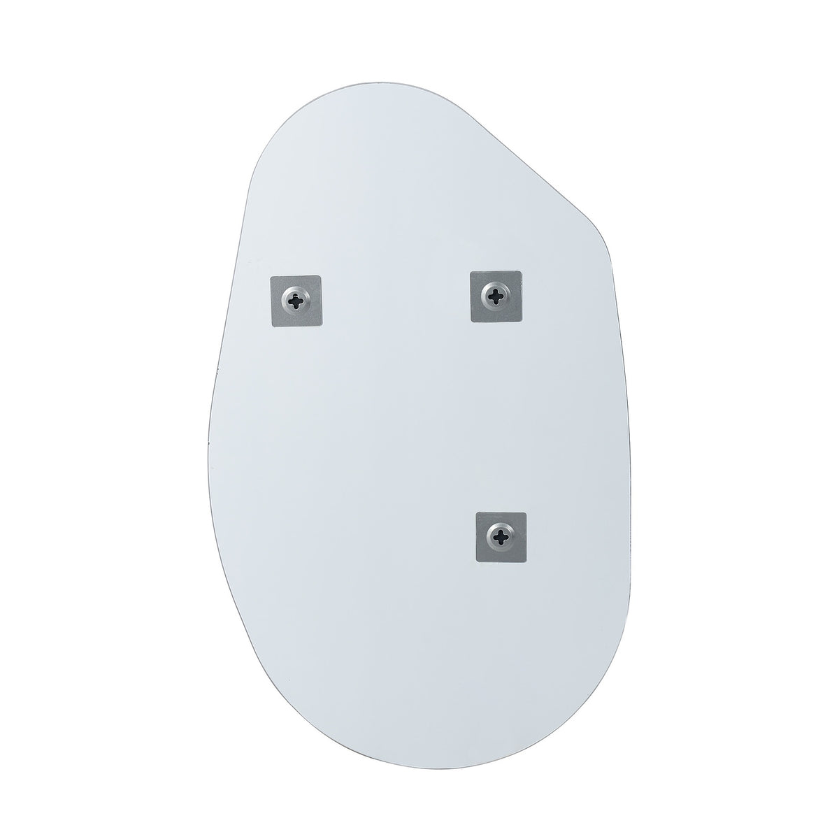 Oikiture Irregular Wall Mirror Hanging Mirror Frameless Entryway White