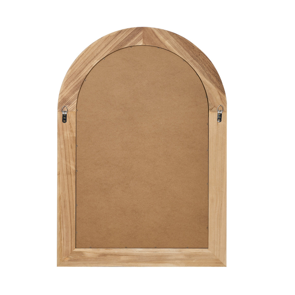 Oikiture Arched Wall Mirror Decorative Mirror Wide Frame 85x60cm Natural