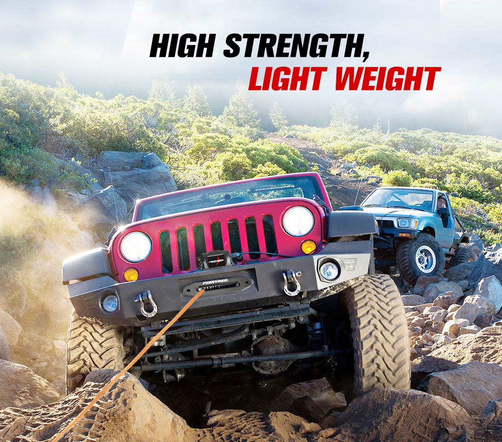 Synthetic Winch Rope 10MM x 30M Dyneema SK75 Tow Recovery Rope Orange 4WD