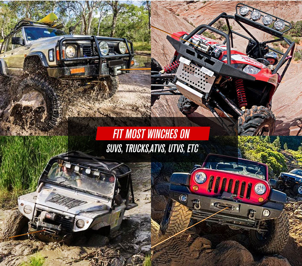 Synthetic Winch Rope 10MM x 30M Dyneema SK75 Tow Recovery Rope Orange 4WD