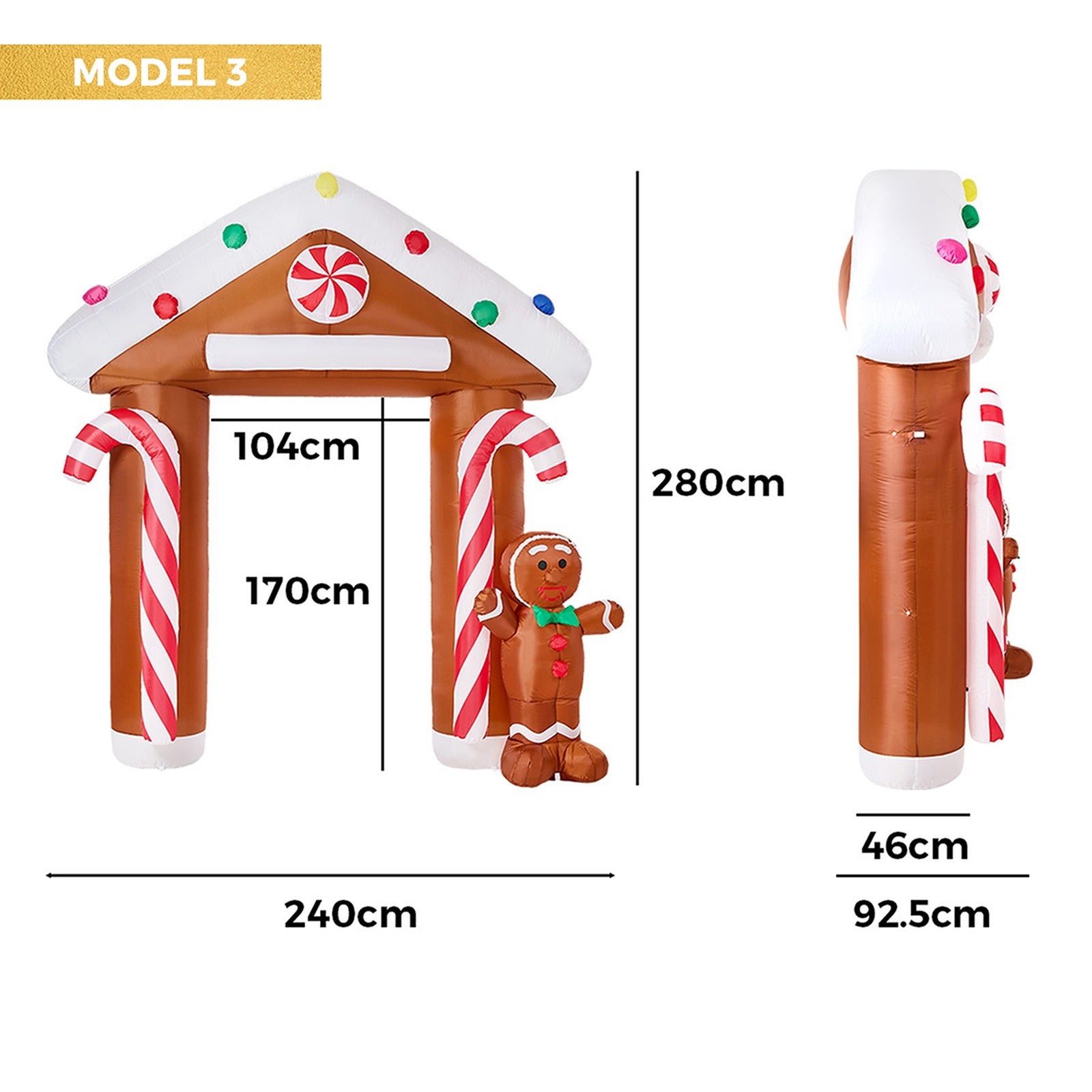 Tinseltown Christmas Inflatable Archway Xmas Outdoor Decoration LED Lights
