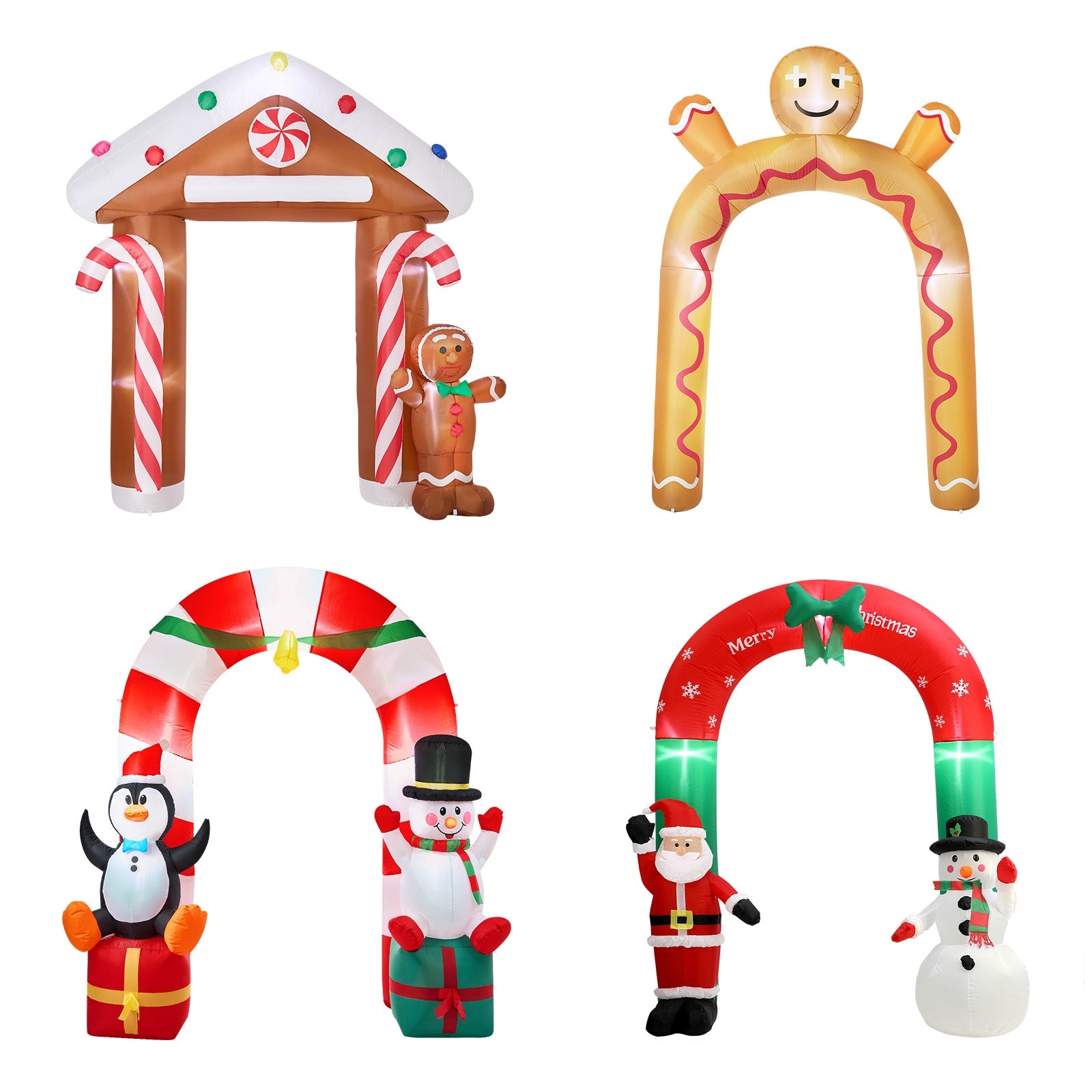 Tinseltown Christmas Inflatable Archway Xmas Outdoor Decoration LED Lights