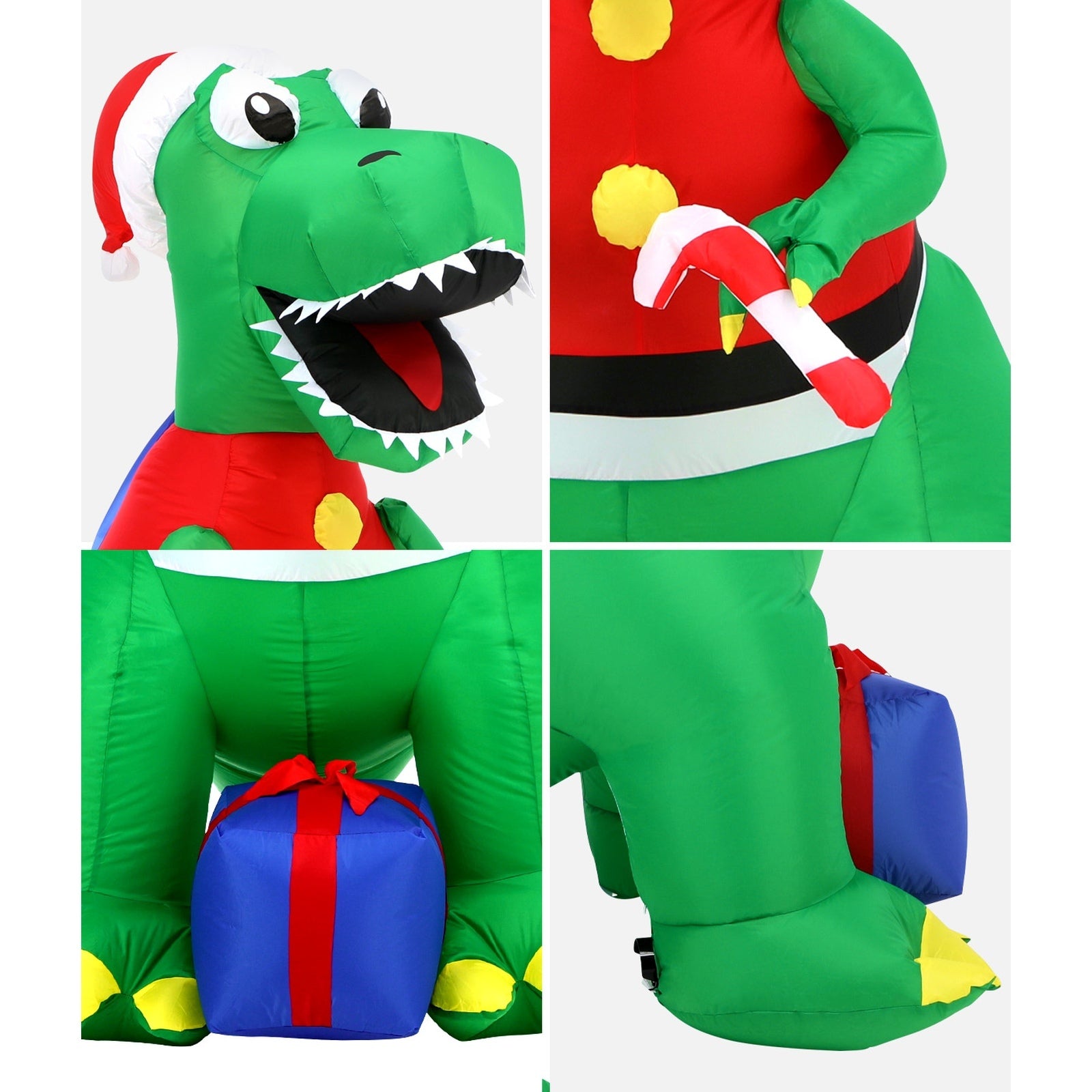 Tinseltown Christmas Inflatable Dinosaur 1.8M Xmas LED Lights Outdoor Decoration - Sunyee