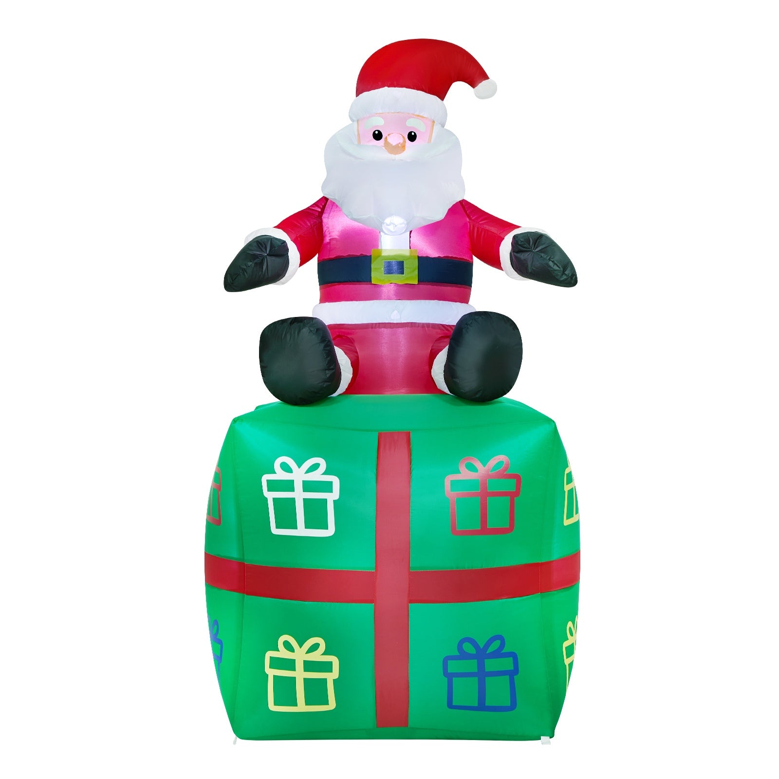 Tinseltown 1.8M Christmas Inflatable Santa Gift Box LED Light Outdoor Decor