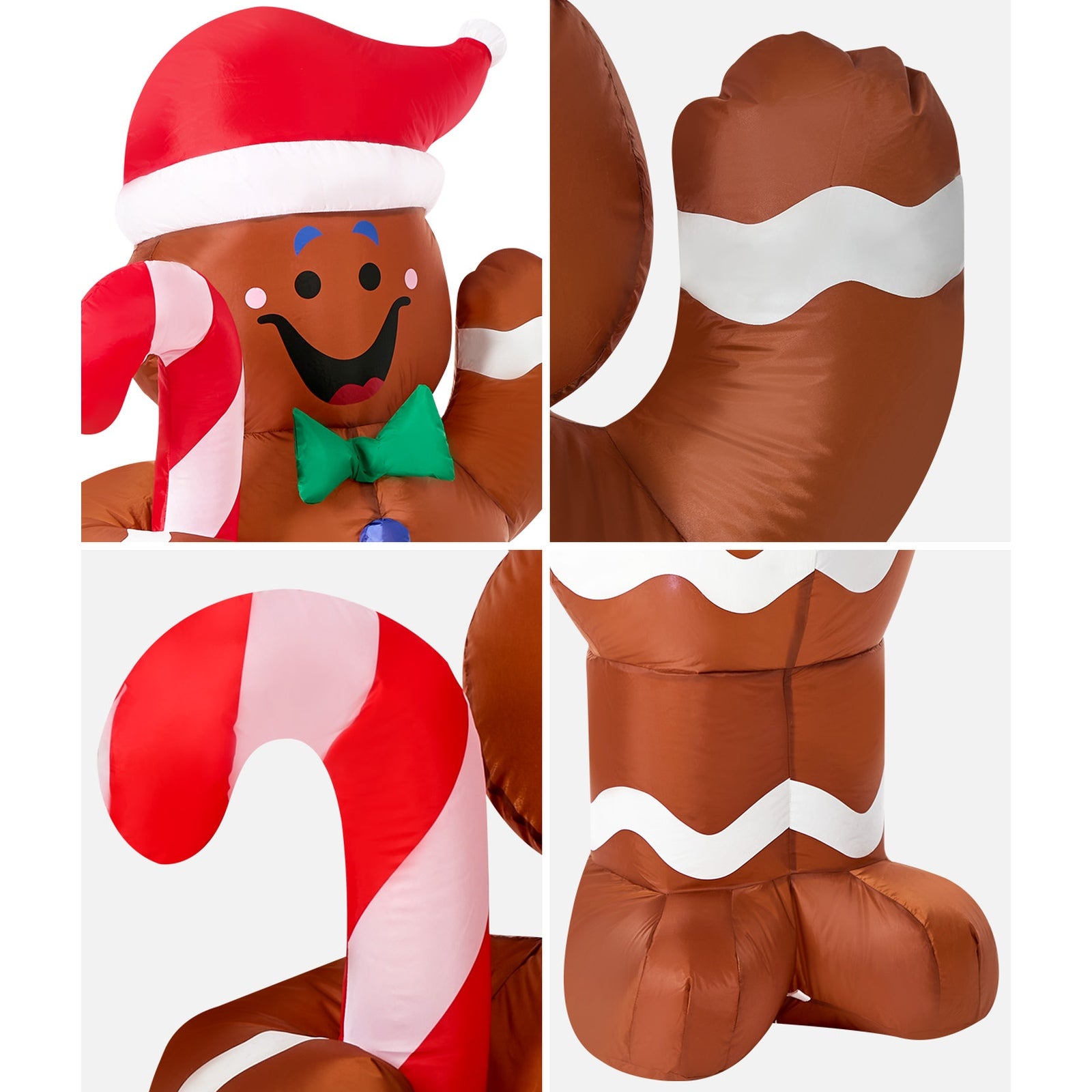 Tinseltown 1.5M Christmas Inflatable Gingerbread Man LED Light Party Decor
