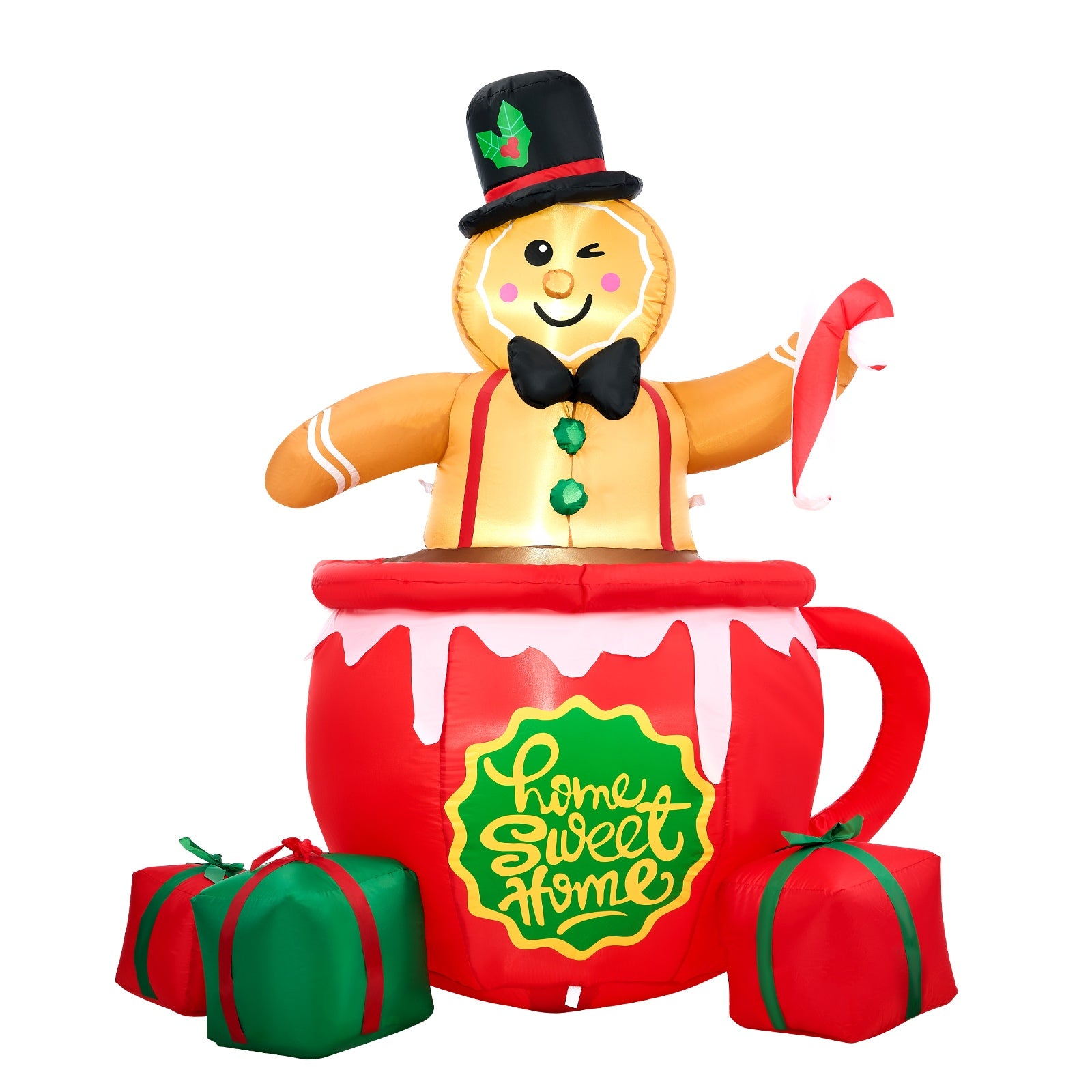 Tinseltown Christmas Inflatable Gingerbread Man LED Light Xmas Party Decor