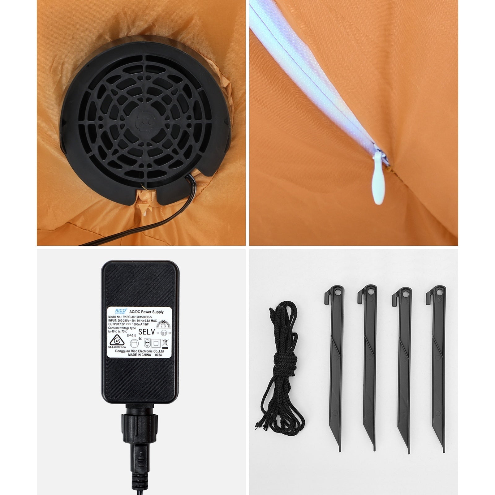 Tinseltown 2.4M Christmas Inflatable Gingerbread Man LED Lights Outdoor Decoration - Sunyee