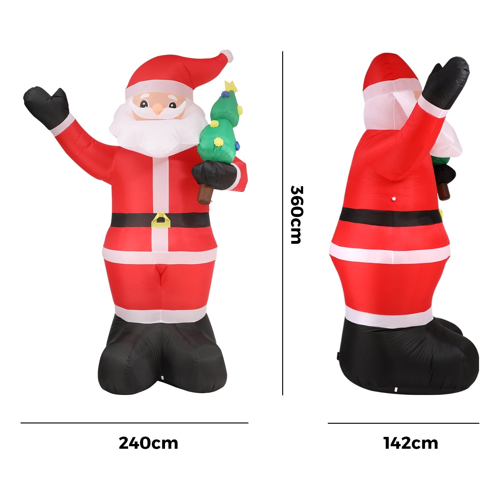 Tinseltown 3.6M Christmas Inflatable Santa Xmas LED Lights Outdoor Decoration - Sunyee