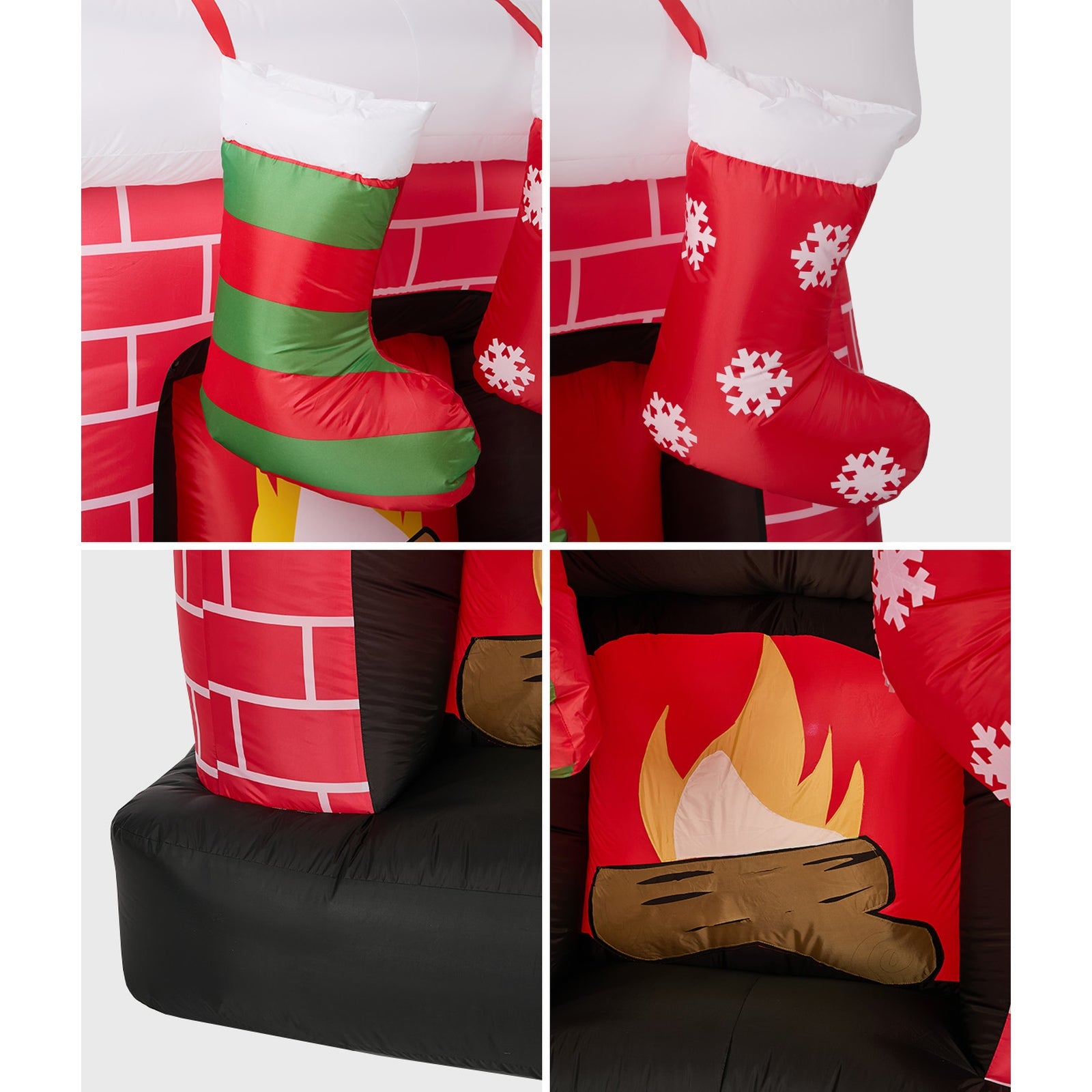 Tinseltown 1.5M Christmas Inflatable Fireplace LED Light Indoor Outdoor Decor