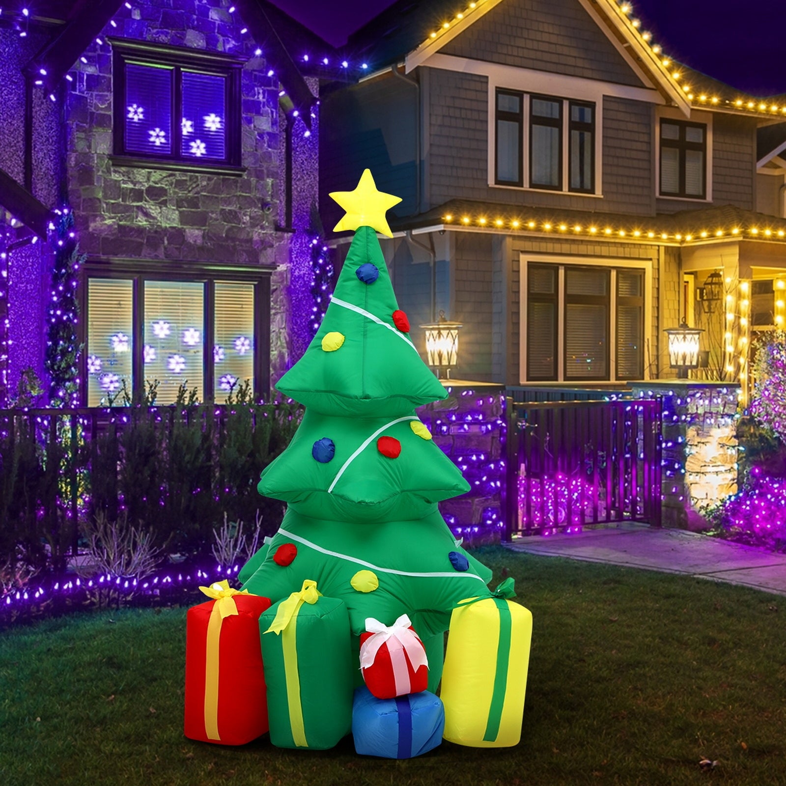 Tinseltown Christmas Inflatable Tree Gifts 1.5M Xmas Decorations LED Lights Outdoor - Sunyee