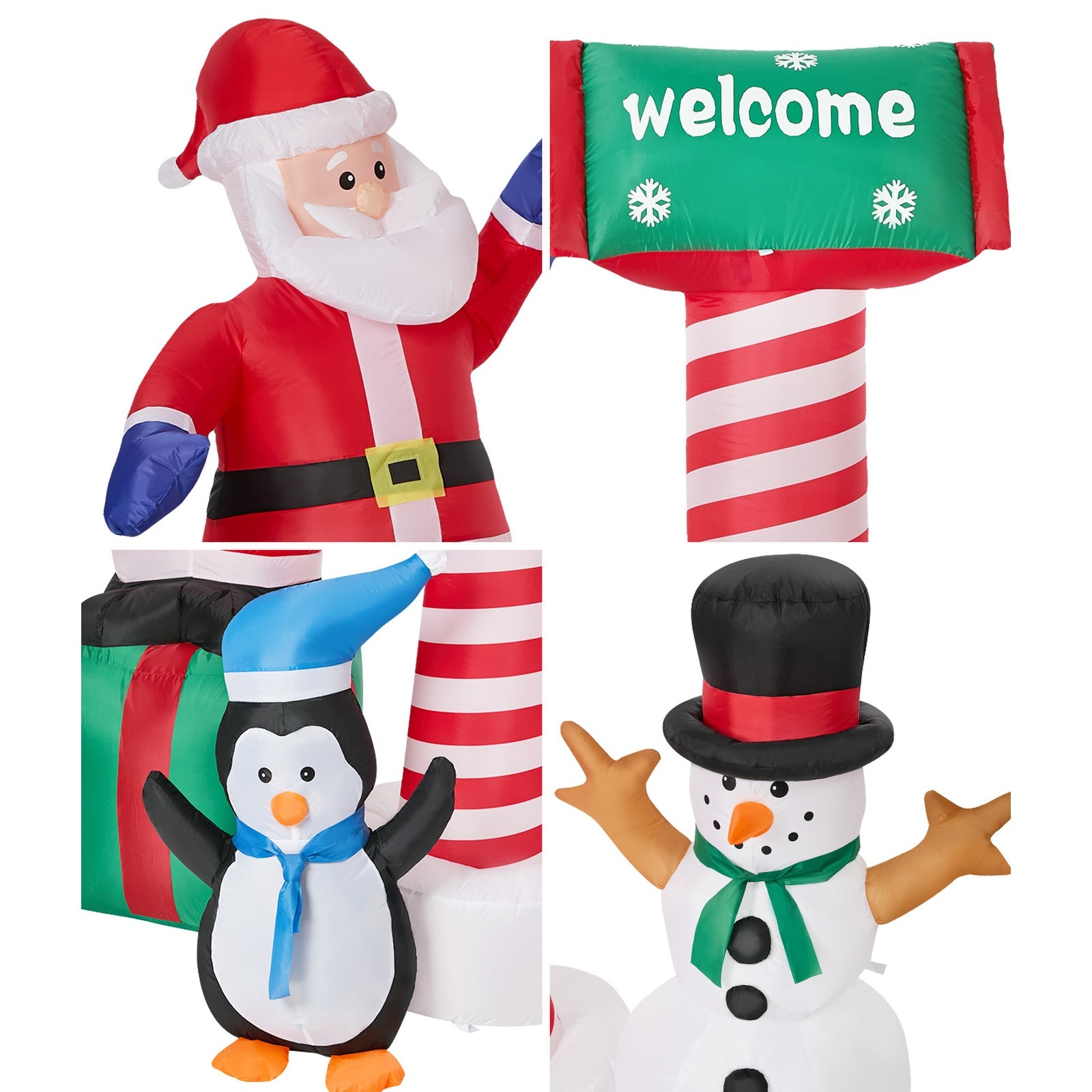 Tinseltown Christmas Inflatable Santa LED Light Outdoor Indoor Xmas Decoration