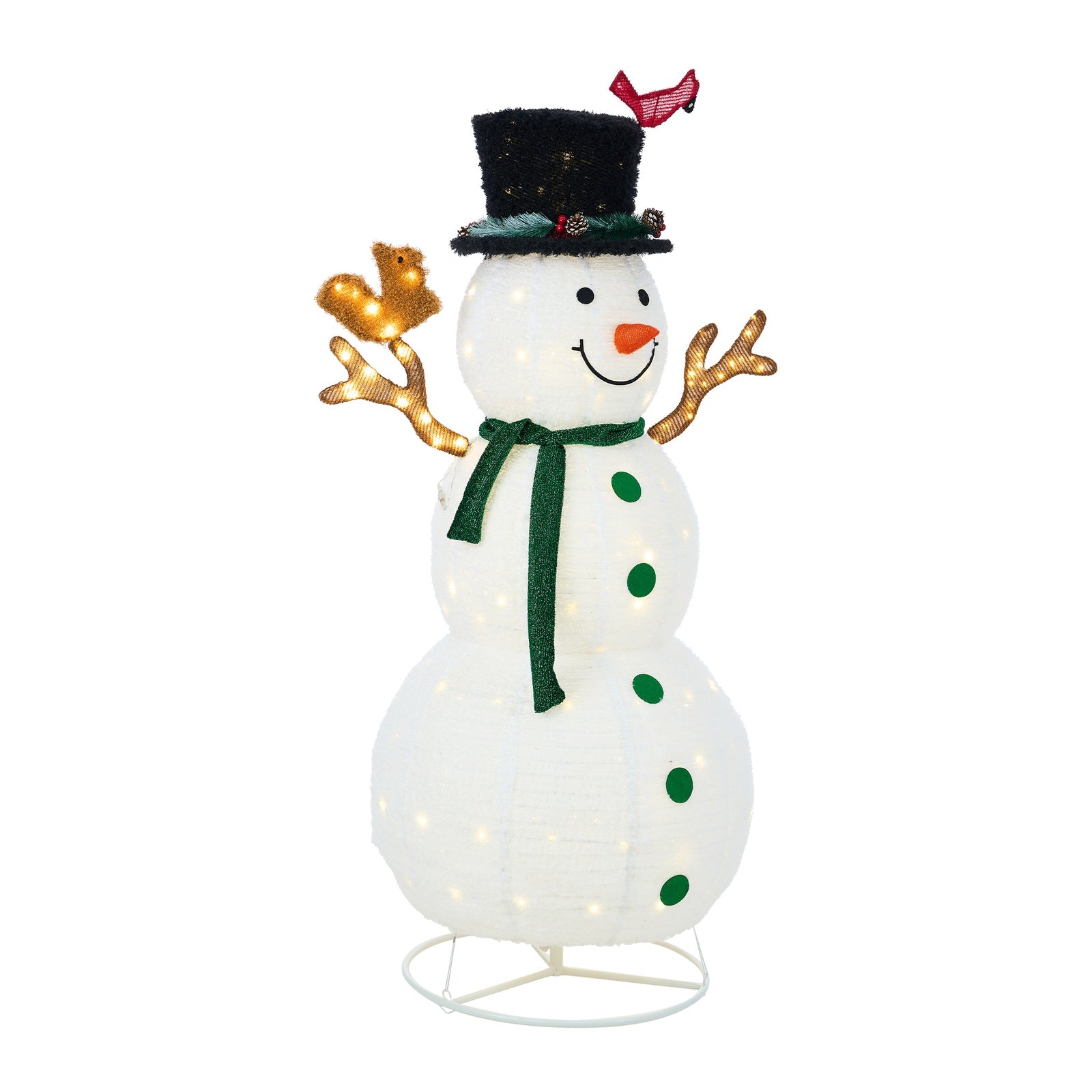 Tinseltown 3D Christmas LED Lights 1.63M Snowman Xmas Outdoor Decor Metal Frame