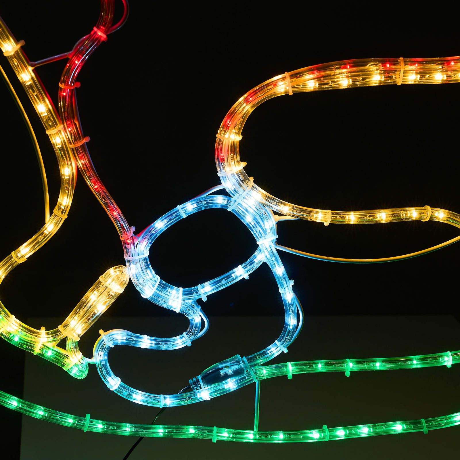 Tinseltown Christmas Lights Santa Motorbike LED Rope Lights Motifs Display - Sunyee