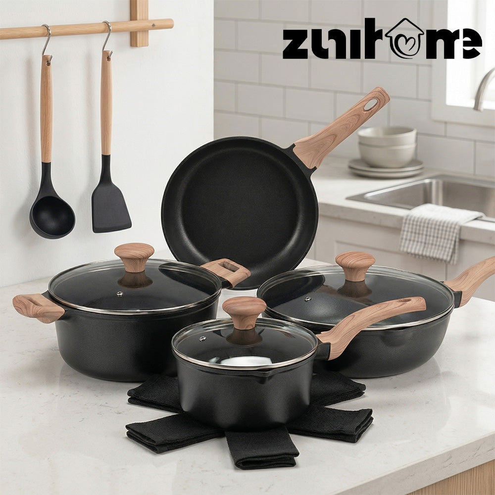 ZUNI 13PCS Nonstick Cookware Pots & Pans Set Granite Coating Cooking Set - Sunyee