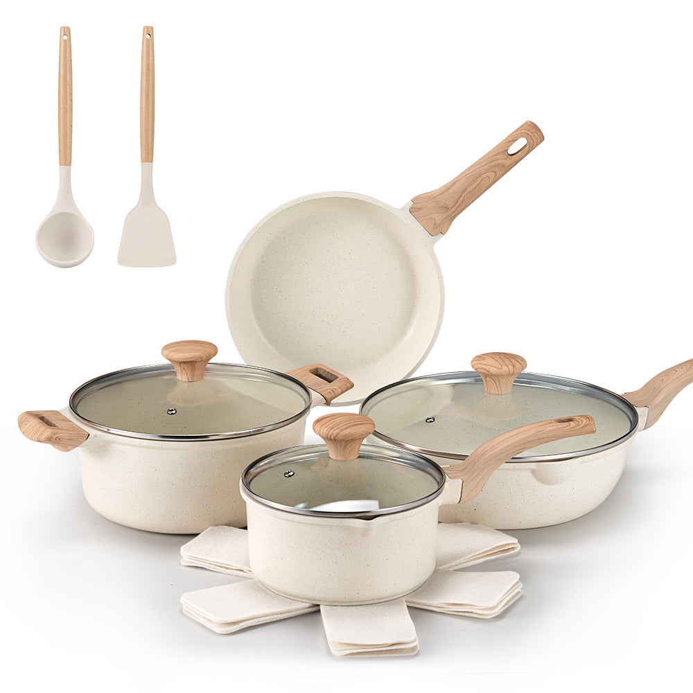 ZUNI 13PCS Nonstick Cookware Pots & Pans Set Granite Coating Cooking Set - Sunyee