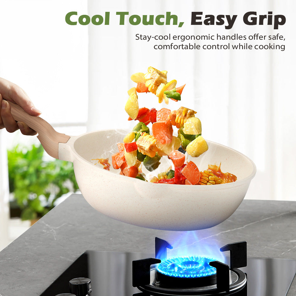 ZUNI 13PCS Nonstick Cookware Pots & Pans Set Granite Coating Cooking Utensil