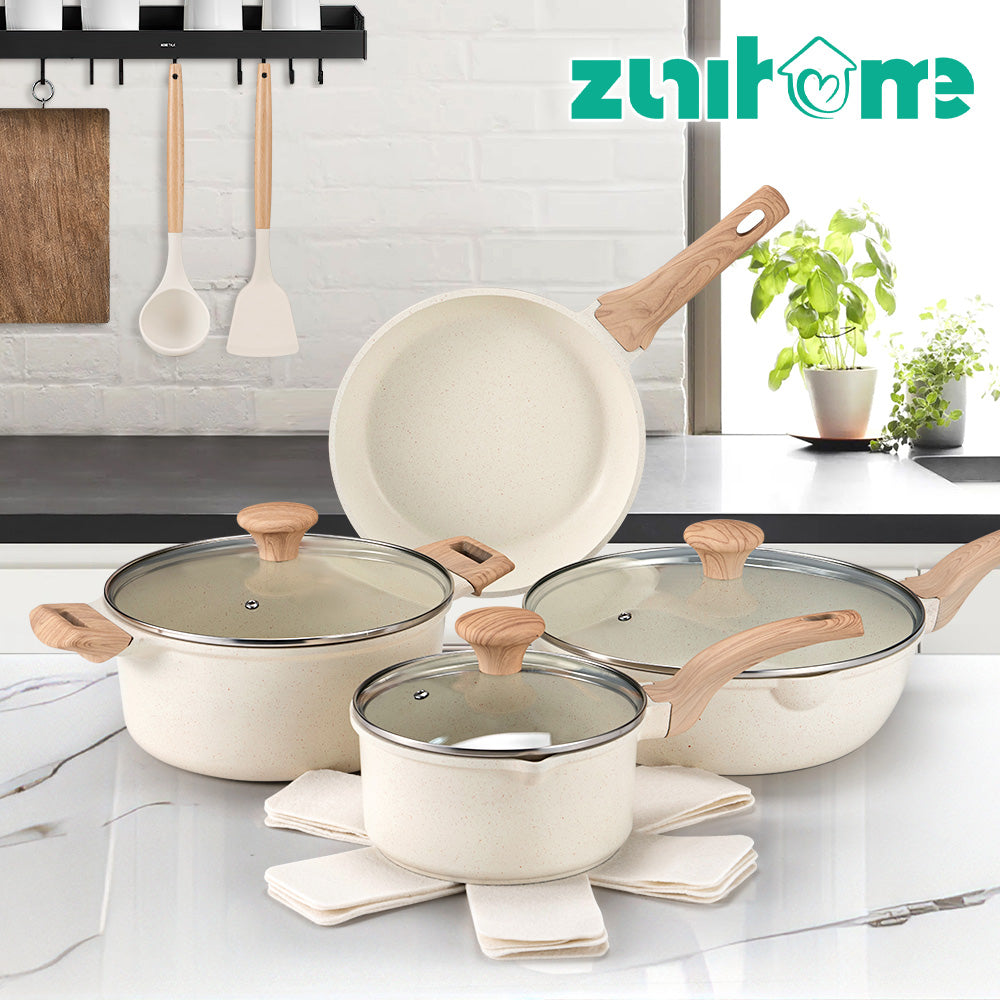 ZUNI 13PCS Nonstick Cookware Pots & Pans Set Granite Coating Cooking Utensil