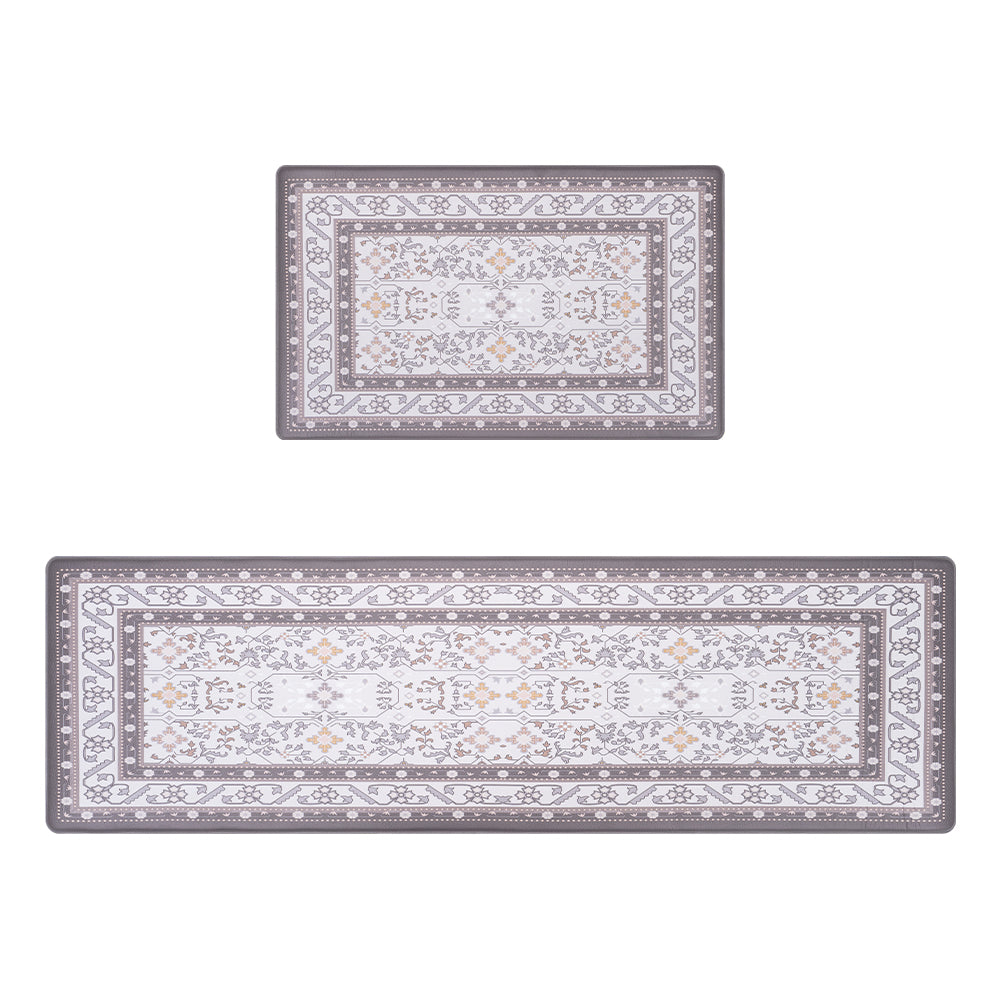 ZUNI Kitchen Rugs Mats Set of 2 Non Slip Comfort Standing Mat Rug