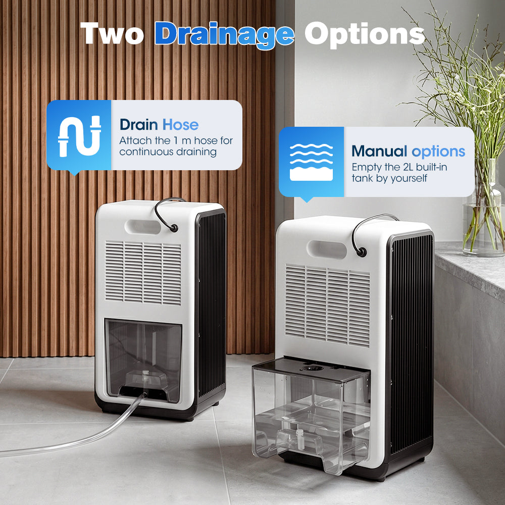 ZUNI 2L Air Dehumidifier 500-1000ml/day for Living Room up to 50m²