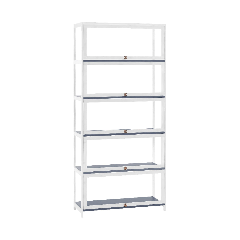 ZUNI 5-Tier Display Cabinet Storage Stand Rack White/Natural/Grey/Black - Sunyee