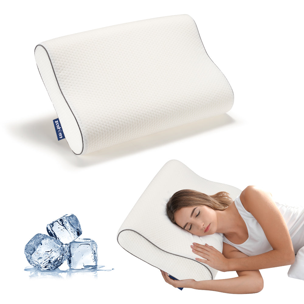 ZUNI Memory Foam Pillow High Low Side Sleeping Ergonomic Design Health 55/60CM - Sunyee