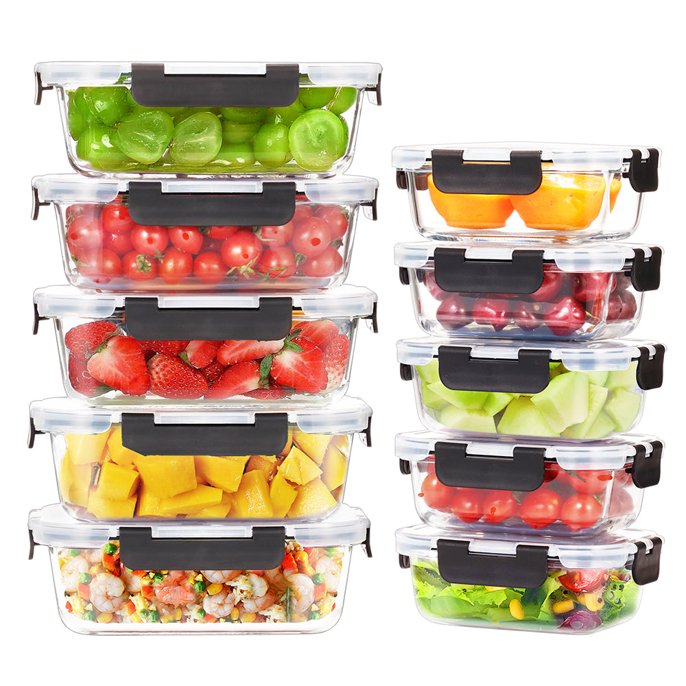 ZUNI Glass Food Container with Lid Airtight Meal Pre Storage - Sunyee