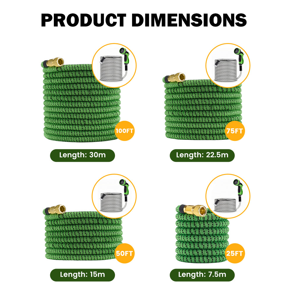 ZUNI Flexible Garden Water Hose 10 Function Spray Nozzle