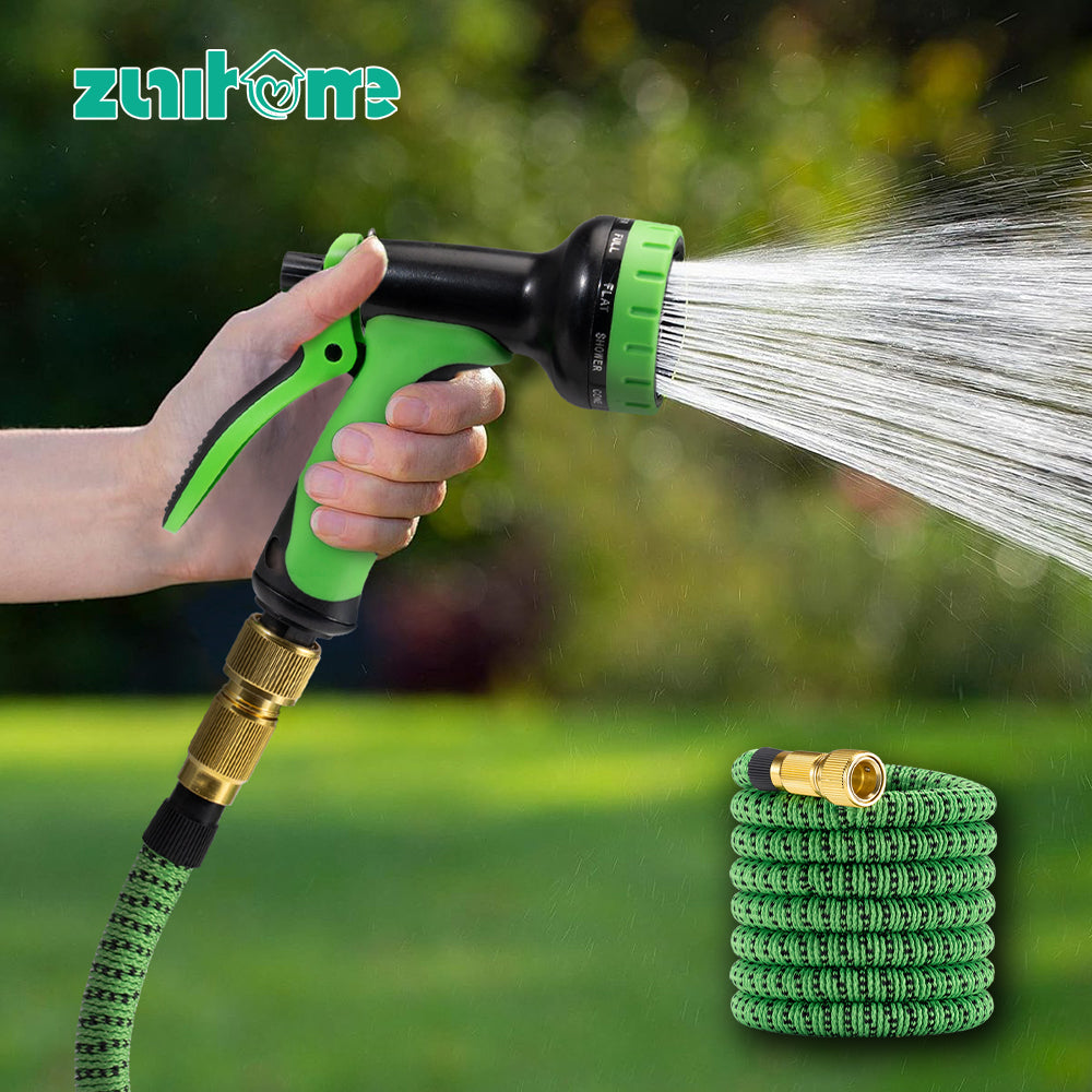 ZUNI Flexible Garden Water Hose 10 Function Spray Nozzle