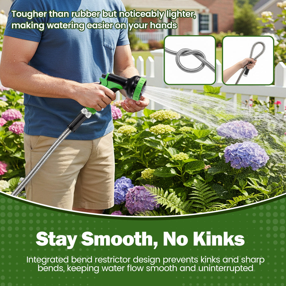 ZUNI Flexible Garden Water Hose 10 Function Spray Nozzle