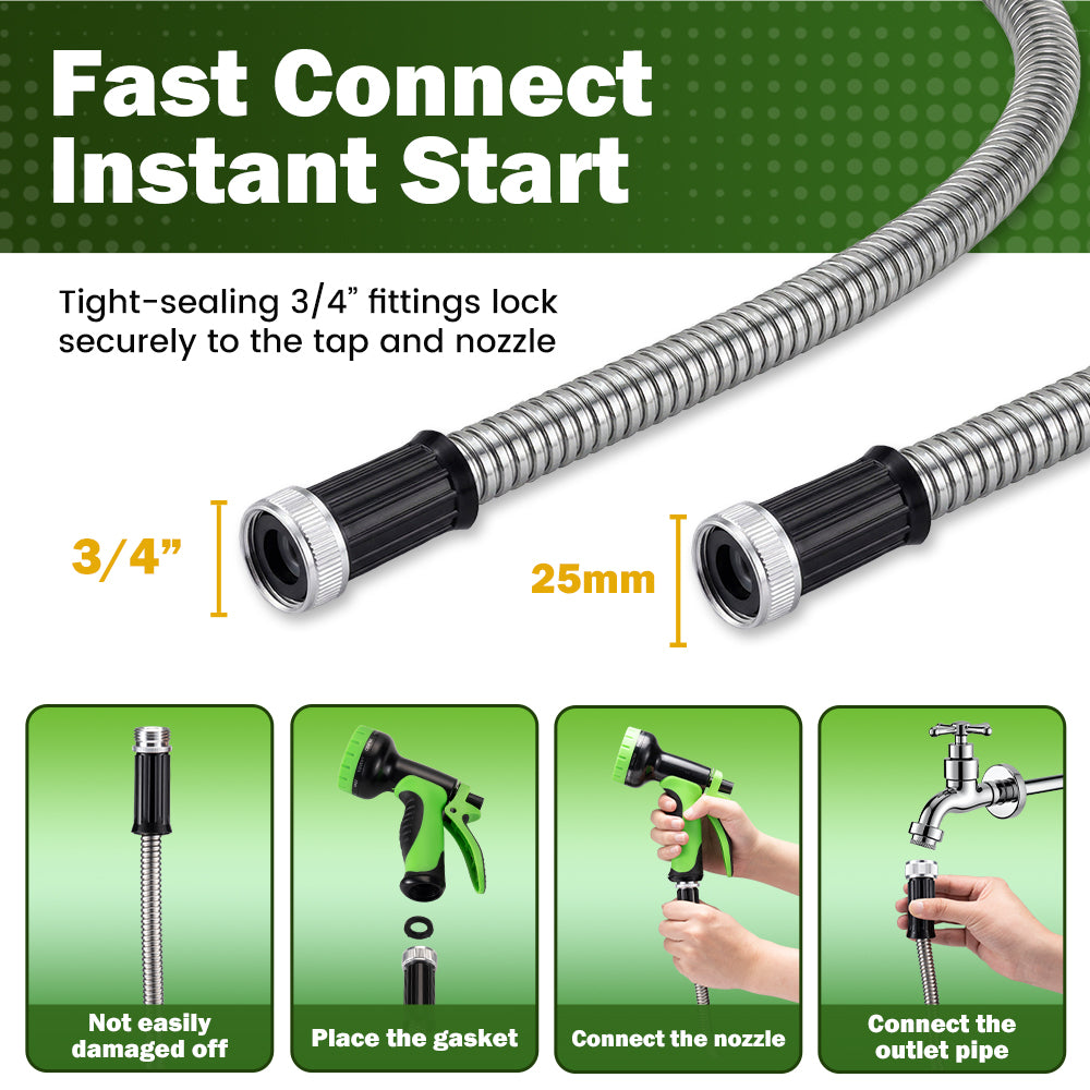 ZUNI Flexible Garden Water Hose 10 Function Spray Nozzle - Sunyee