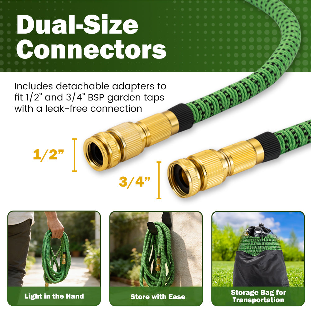 ZUNI Flexible Garden Water Hose 10 Function Spray Nozzle