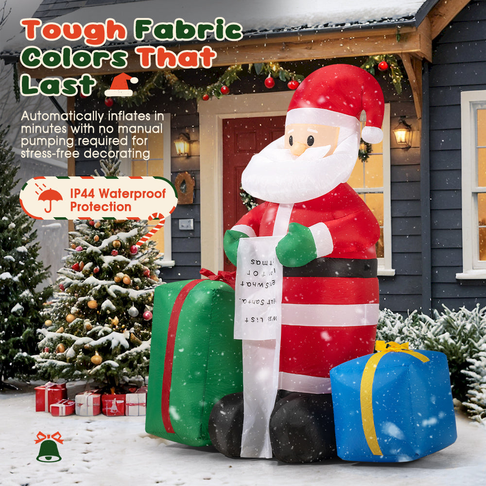 ZUNI Christmas Inflatable 1.8M Santa Xmas Outdoor Decoration LED Lights - Sunyee