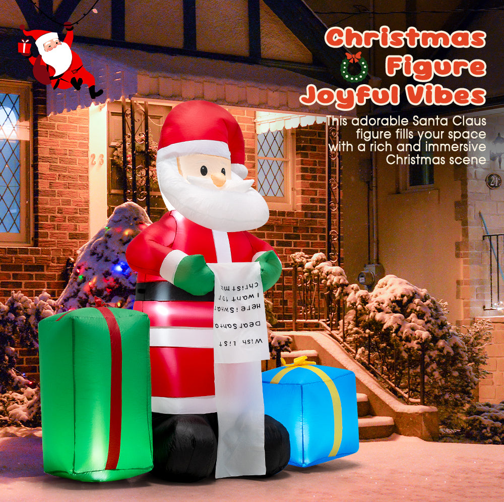 ZUNI Christmas Inflatable 1.8M Santa Xmas Outdoor Decoration LED Lights - Sunyee