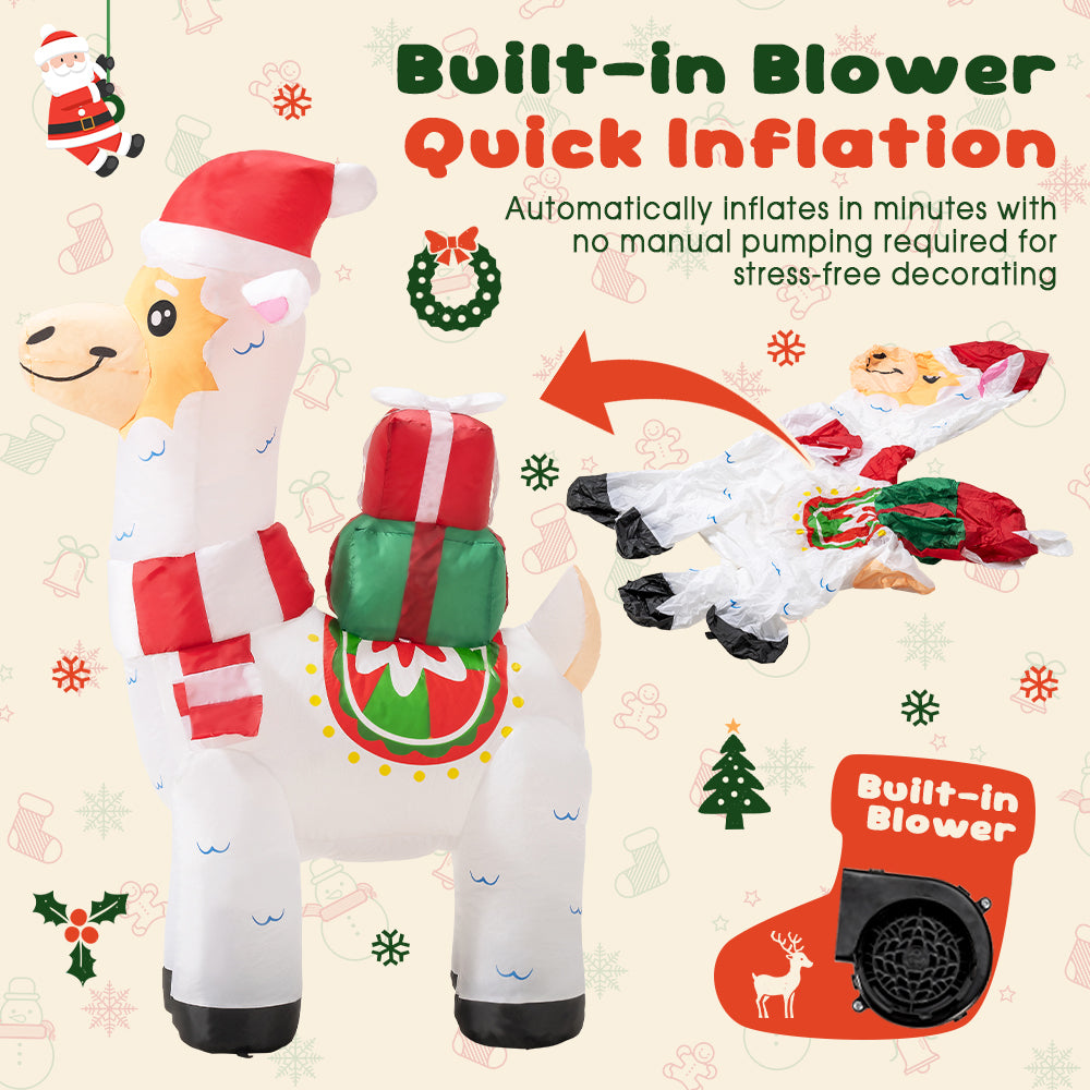 ZUNI Christmas Inflatable 1.8M Reindeer Xmas Outdoor Decoration LED Lights - Sunyee