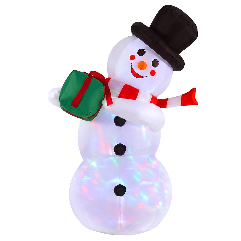 ZUNI Christmas Inflatable 1.2M Snowman Xmas Decorations Colourful LED Lights