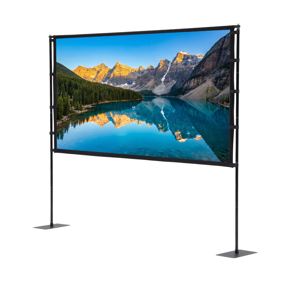 ZUNI Projector Screen with Stand 1080P 160° Wide Viewing for Indoor Outdoor - Sunyee