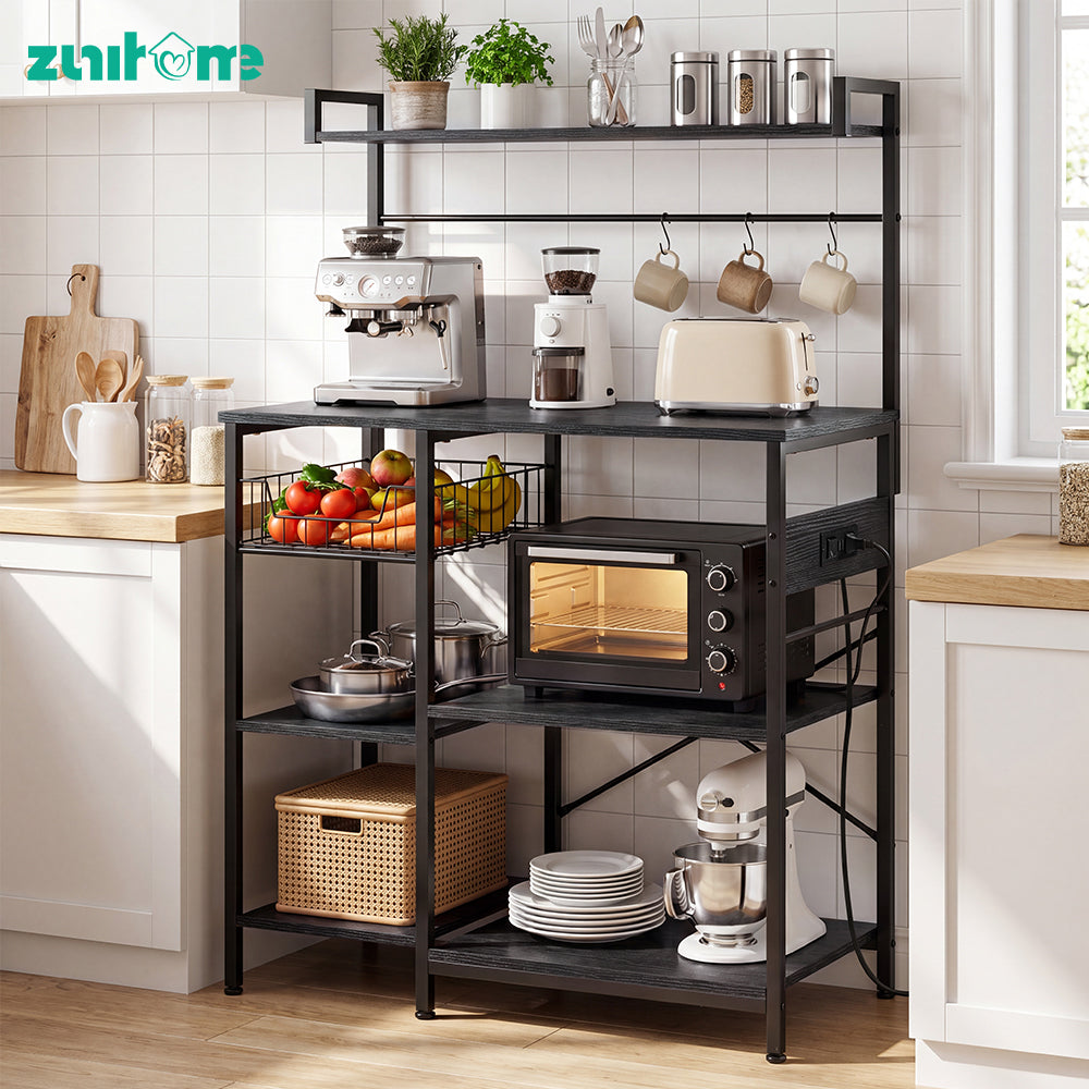 ZUNI Kitchen Bakers Rack with Power Outlet