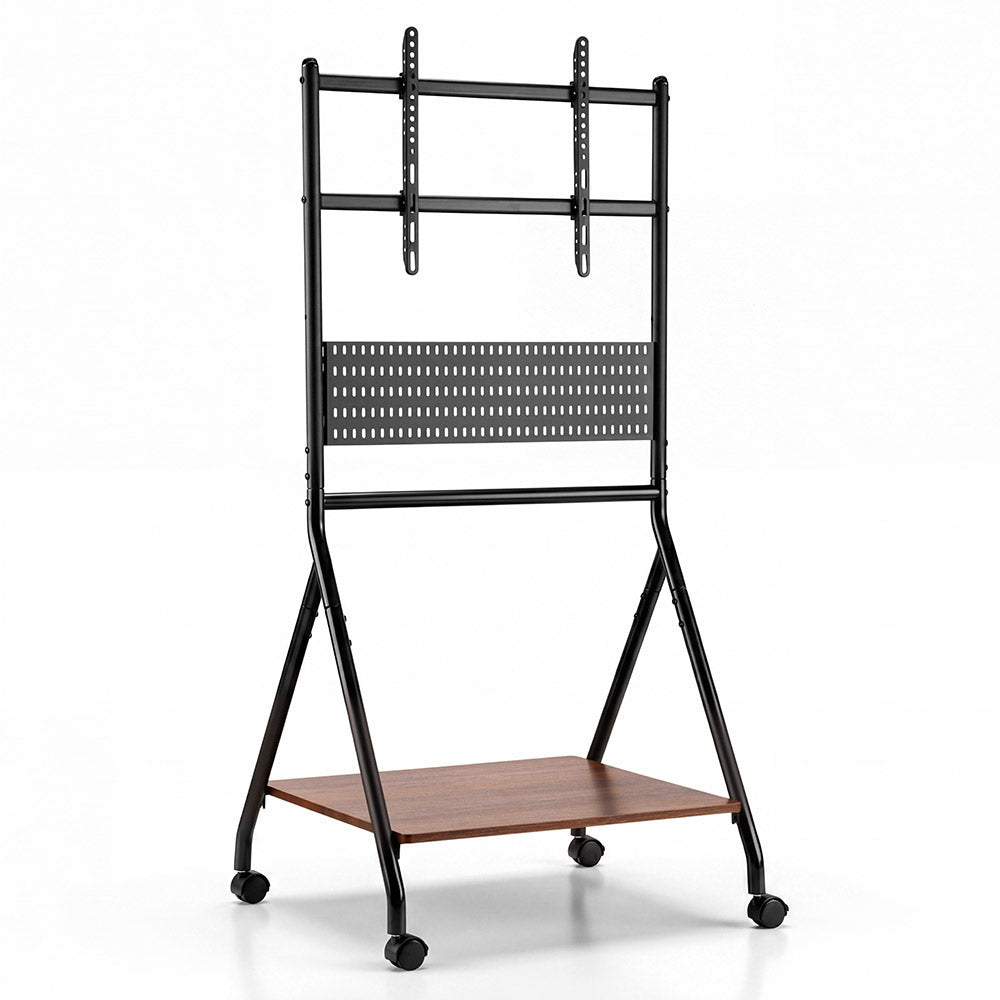 ZUNI Rolling TV Stand with Pegboard and Shelf Storage for 32–85” TVs up to 80 kg - Sunyee
