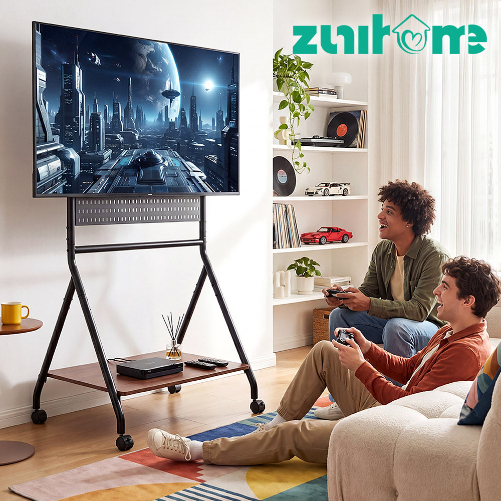 ZUNI Rolling TV Stand with Storage for Bedroom Office Living Room - Sunyee